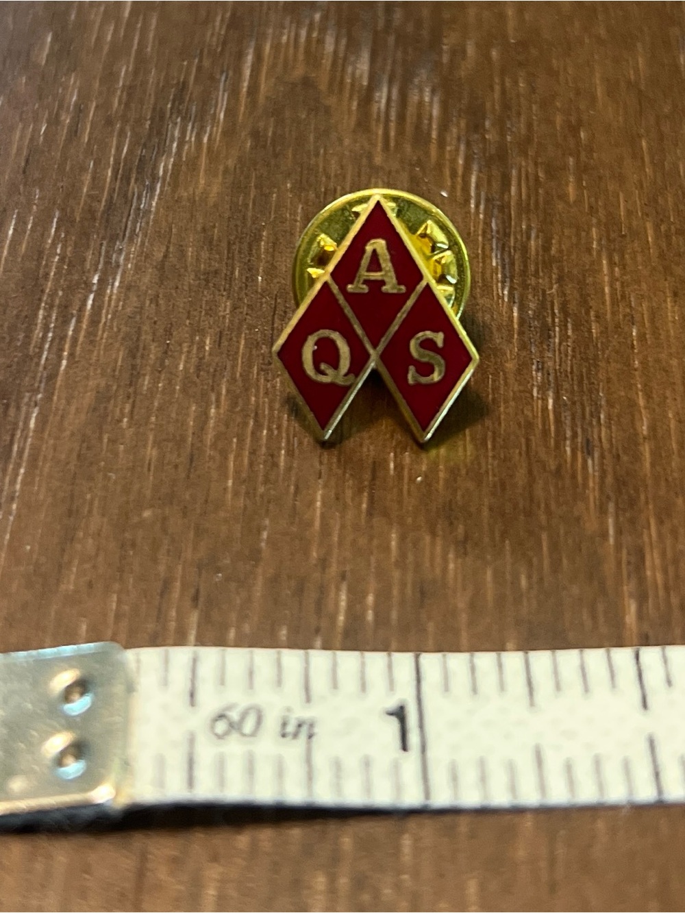 American Quilters Society AQS Quilting Vintage Lapel Pin